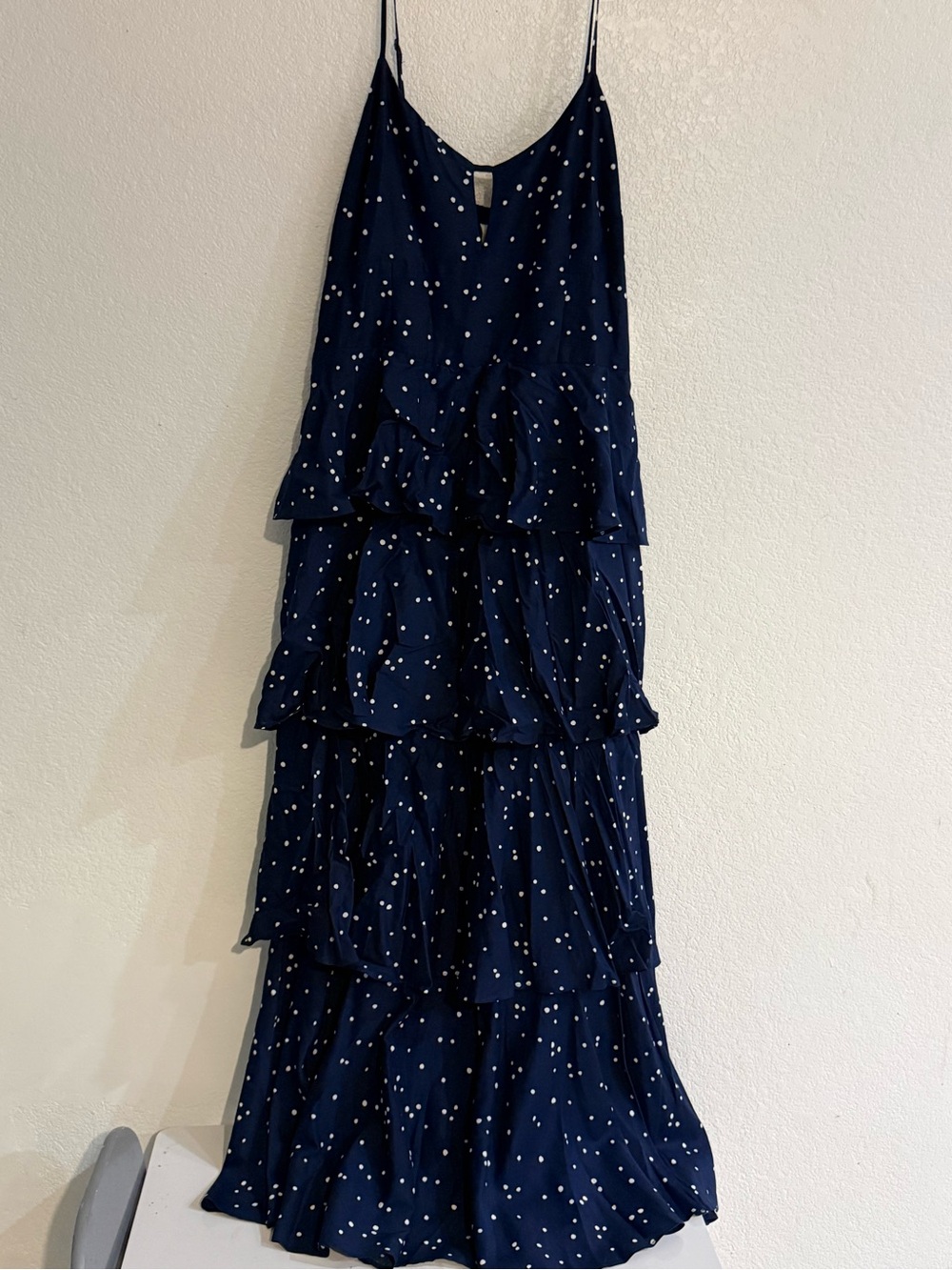 Target Navy and White Polka Dot Tiered Maxi Dress for Girls